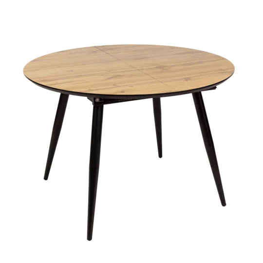 Stół rozkładany LEVIN fi 110 + 4 krzesła MUNO ciemnoszary - Zdjęcie 4