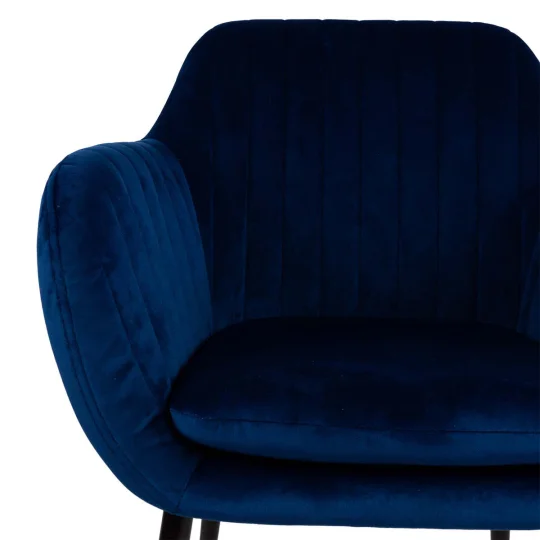 Stół rozkładany LEVIN fi 110 + 4 krzesła MUNO niebieski - Zdjęcie 8