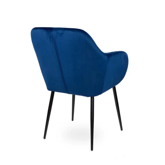 Stół rozkładany LEVIN fi 110 + 4 krzesła MUNO niebieski - Zdjęcie 7