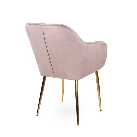 Stół rozkładany LEVIN fi 110 + 4 krzesła MUNO różowy - Zdjęcie 7