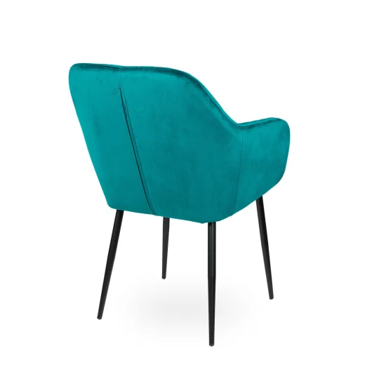 Stół rozkładany LEVIN fi 110 + 4 krzesła MUNO zielony - Zdjęcie 7
