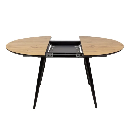 Stół rozkładany LEVIN fi 110 + 4 krzesła RAINO czarny - Zdjęcie 9