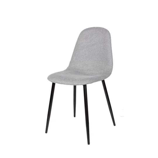 Stół rozkładany LEVIN fi 110 + 4 krzesła OLAF jasnoszary - Zdjęcie 6