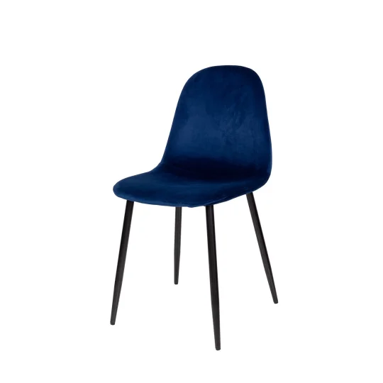 Stół rozkładany LEVIN fi 110 + 4 krzesła OLAF niebieski - Zdjęcie 6
