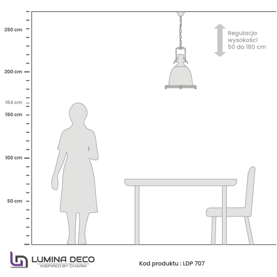 LAMPA WISZĄCA LOFT MOSIĘŻNA ALCANTARE					 - Zdjęcie 6