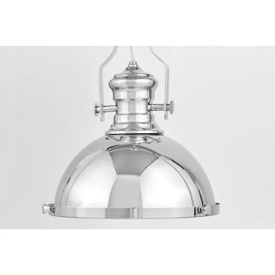 LAMPA WISZĄCA INDUSTRIALNA LOFT CHROMOWANA ETTORE					 - Zdjęcie 5