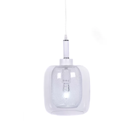 NOWOCZESNA LAMPA WISZĄCA BIAŁA BESSA					 - Zdjęcie 2