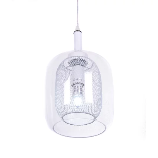 NOWOCZESNA LAMPA WISZĄCA BIAŁA BESSA					 - Zdjęcie 3