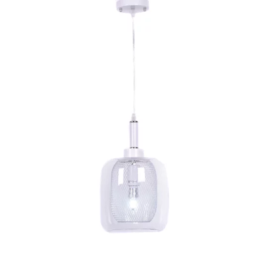 NOWOCZESNA LAMPA WISZĄCA BIAŁA BESSA					 - Zdjęcie 4