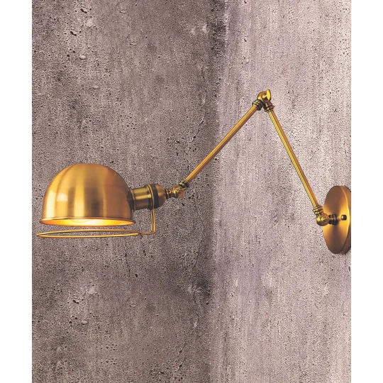 LAMPA ŚCIENNA KINKIET LOFTOWY MOSIĘŻNY GLUM W2					 - Zdjęcie 2
