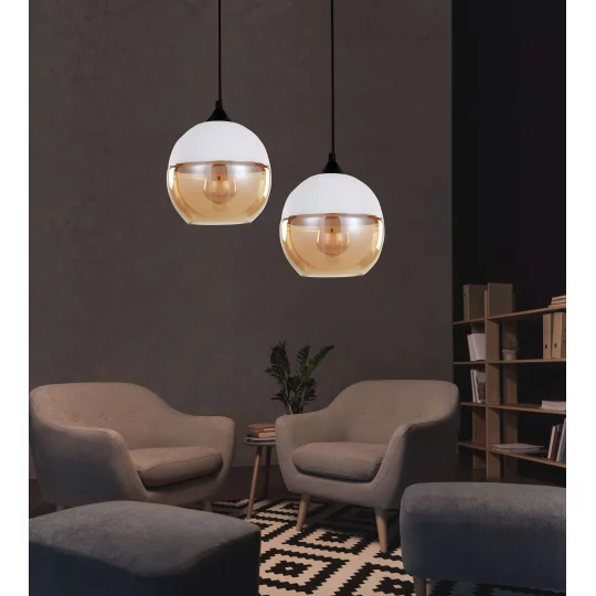 LAMPA WISZĄCA LOFT INDUSTRIALNA BIAŁA ALBION					 - Zdjęcie 2