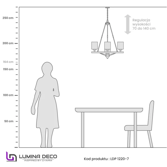 LAMPA WISZĄCA LOFT MOSIĘŻNA SANTINI W7					 - Zdjęcie 5