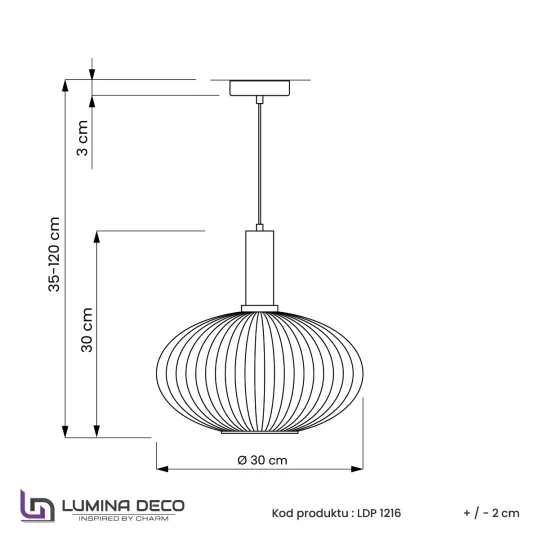 LAMPA WISZĄCA LOFT BIAŁA FLORI					 - Zdjęcie 5