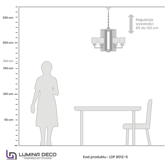 NOWOCZESNA LAMPA WISZĄCA CHROMOWANA MANHATTAN					 - Zdjęcie 5