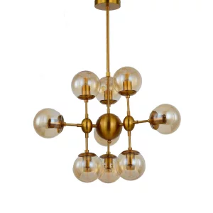 NOWOCZESNA LAMPA WISZĄCA MOSIĘŻNA GALA W10					