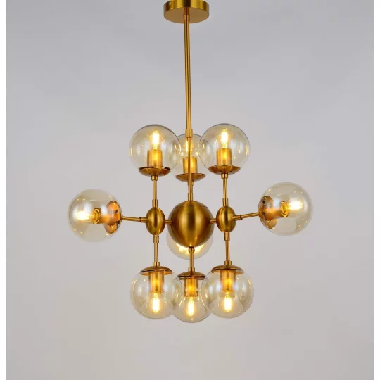 NOWOCZESNA LAMPA WISZĄCA MOSIĘŻNA GALA W10					 - Zdjęcie 3