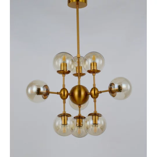 NOWOCZESNA LAMPA WISZĄCA MOSIĘŻNA GALA W10					 - Zdjęcie 4