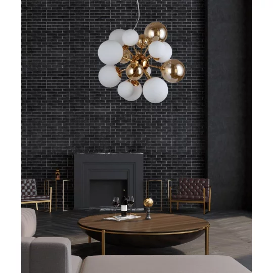 NOWOCZESNA LAMPA WISZĄCA ZŁOTA GALAKSIDA W10					 - Zdjęcie 3