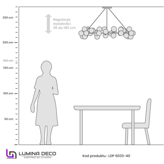 NOWOCZESNA LAMPA WISZĄCA CHROMOWANA MARSIADA W40					 - Zdjęcie 6