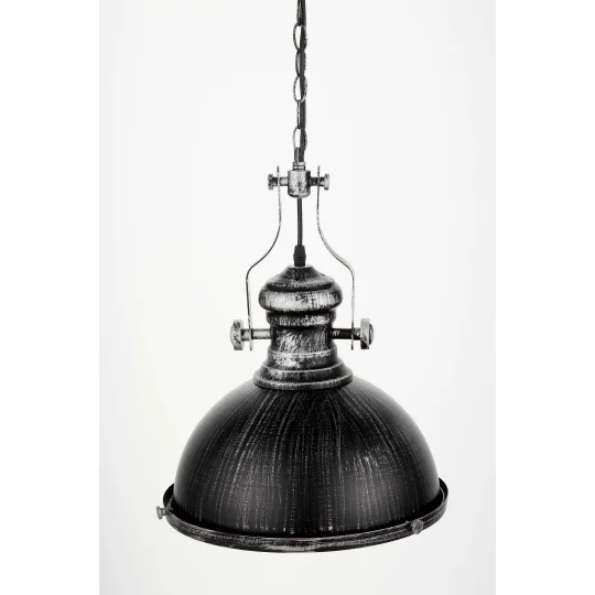 LAMPA WISZĄCA INDUSTRIALNA DUŻA STARE SREBRO ELIGIO W1					 - Zdjęcie 3