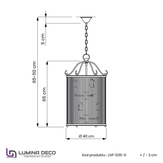 LAMPA WISZĄCA LOFT MOSIĘŻNA BOSTON W6					 - Zdjęcie 11