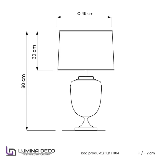 LAMPA NOCNA CZARNO-ZŁOTA OLIMPIA					 - Zdjęcie 6