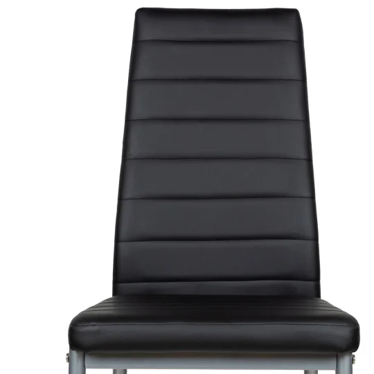 6x Krzesło tapicerowane MATI czarny/szary - Zdjęcie 4