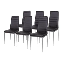6x Krzesło tapicerowane MATI czarny/szary
