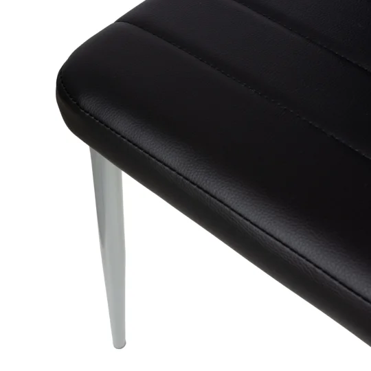 6x Krzesło tapicerowane MATI czarny/szary - Zdjęcie 5