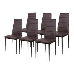 6x Krzesło tapicerowane MATI brązowy