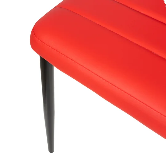 6x Krzesło tapicerowane MATI czerwony - Zdjęcie 5