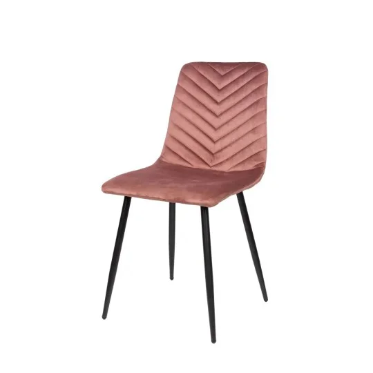 Stół RUBBO fi 105 drewniany + 4 krzesła KOBI 3 różowy - Zdjęcie 3
