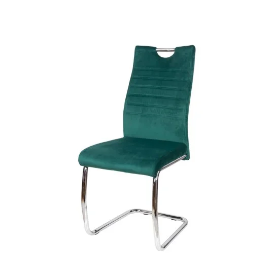 Stół RUBBO fi 105 drewniany + 4 krzesła KASPER zielony - Zdjęcie 3