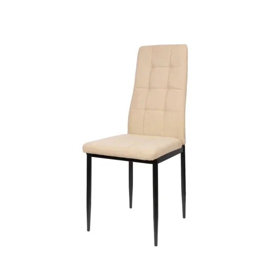 Stół LEVIN fi 110 + 4 krzesła SONNY beżowy - Zdjęcie 4