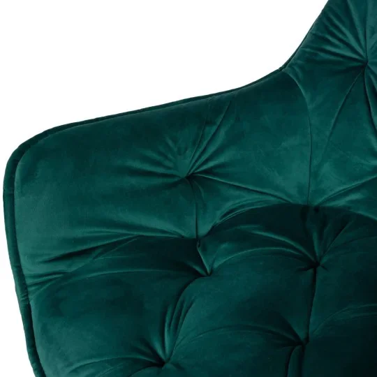 Stół LEVIN fi 110 + 4 krzesła ZIDANE zielony - Zdjęcie 5