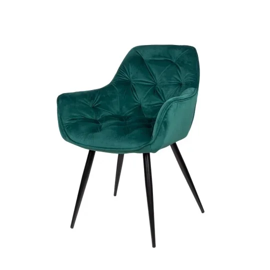 Stół NELSON fi 100 + 4 krzesła ZIDANE zielony - Zdjęcie 3