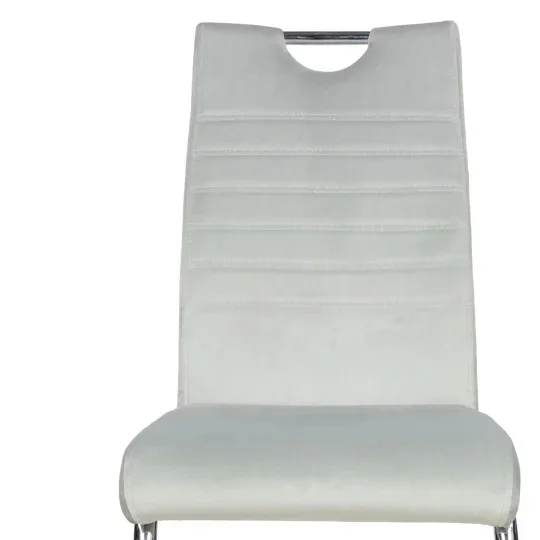 Stół NELSON fi 100 + 4 krzesła KASPER jasnoszary - Zdjęcie 4