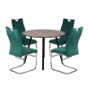 Stół NELSON fi 100 + 4 krzesła KASPER zielony
