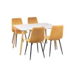 Stół AVILA 120x80 + 4 krzesła KOBI 4 żółty