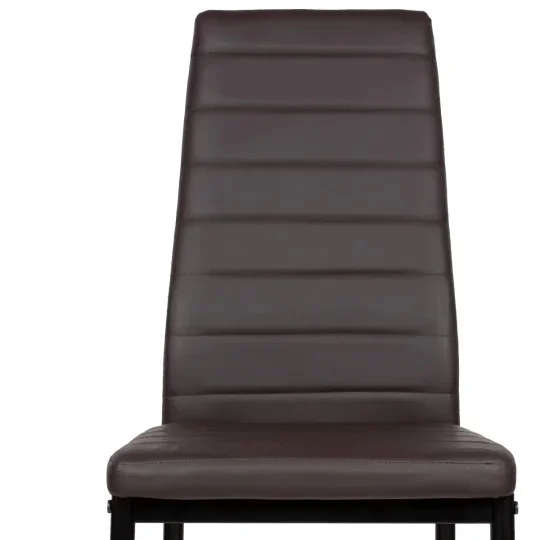 Stół AVILA 120x80 + 6 krzeseł MATI brązowy - Zdjęcie 4