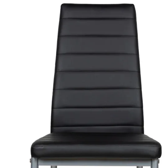 Stół HOBART 120x80 + 6 krzeseł MATI czarny/szary - Zdjęcie 4