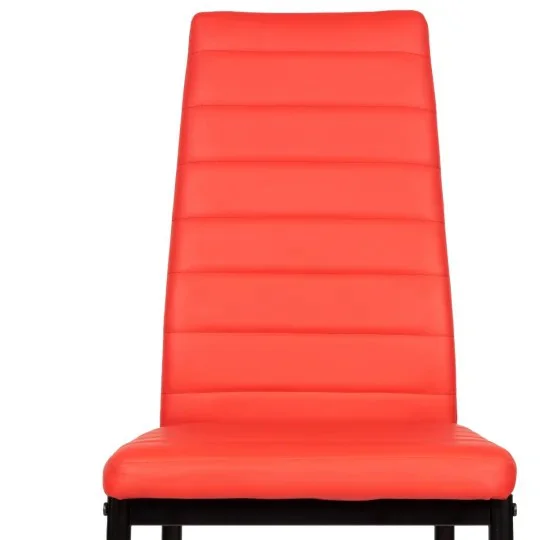 Stół HOBART 120x80 + 6 krzeseł MATI czerwony - Zdjęcie 4