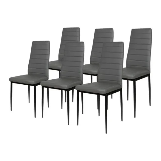 Stół HOBART 120x80 + 6 krzeseł MATI szary - Zdjęcie 3