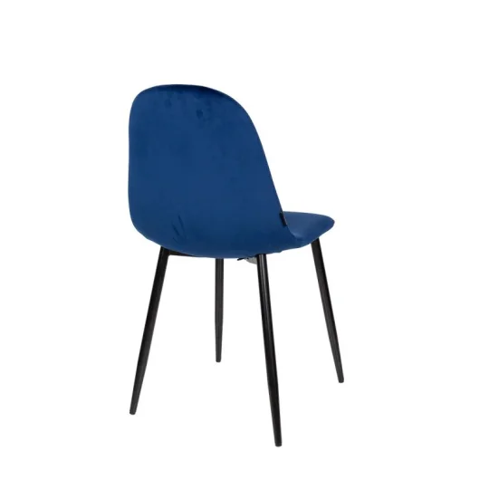 Stół HOBART 120x80 + 4 krzesła OLAF ciemnoniebieski - Zdjęcie 3
