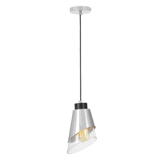 LAMPA WISZĄCA NOWOCZESNA CHROMOWANA FABRO W1					 - Zdjęcie 3