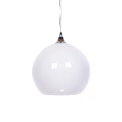 NOWOCZESNA LAMPA WISZĄCA SZKLANA BIAŁA MOLTON					