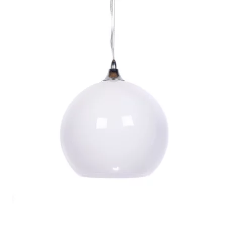NOWOCZESNA LAMPA WISZĄCA SZKLANA BIAŁA MOLTON					