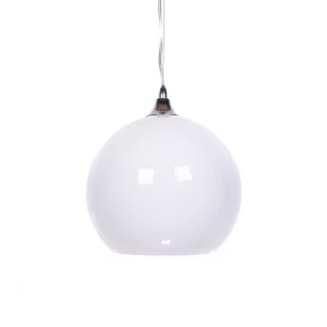 NOWOCZESNA LAMPA WISZĄCA SZKLANA BIAŁA MOLTON