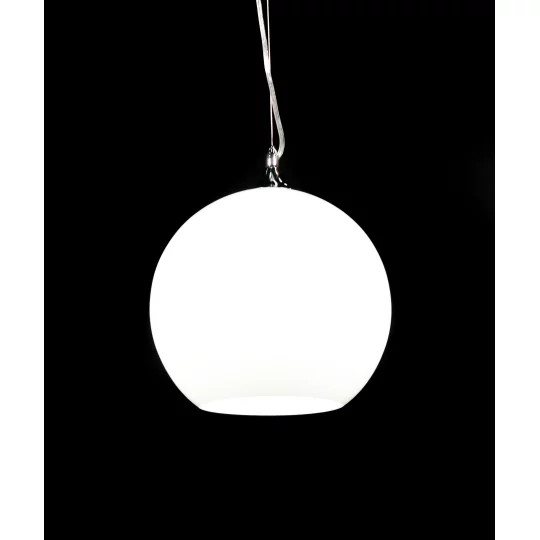 NOWOCZESNA LAMPA WISZĄCA SZKLANA BIAŁA MOLTON					 - Zdjęcie 2