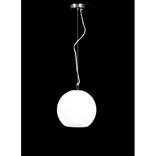 NOWOCZESNA LAMPA WISZĄCA SZKLANA BIAŁA MOLTON					 - Zdjęcie 3